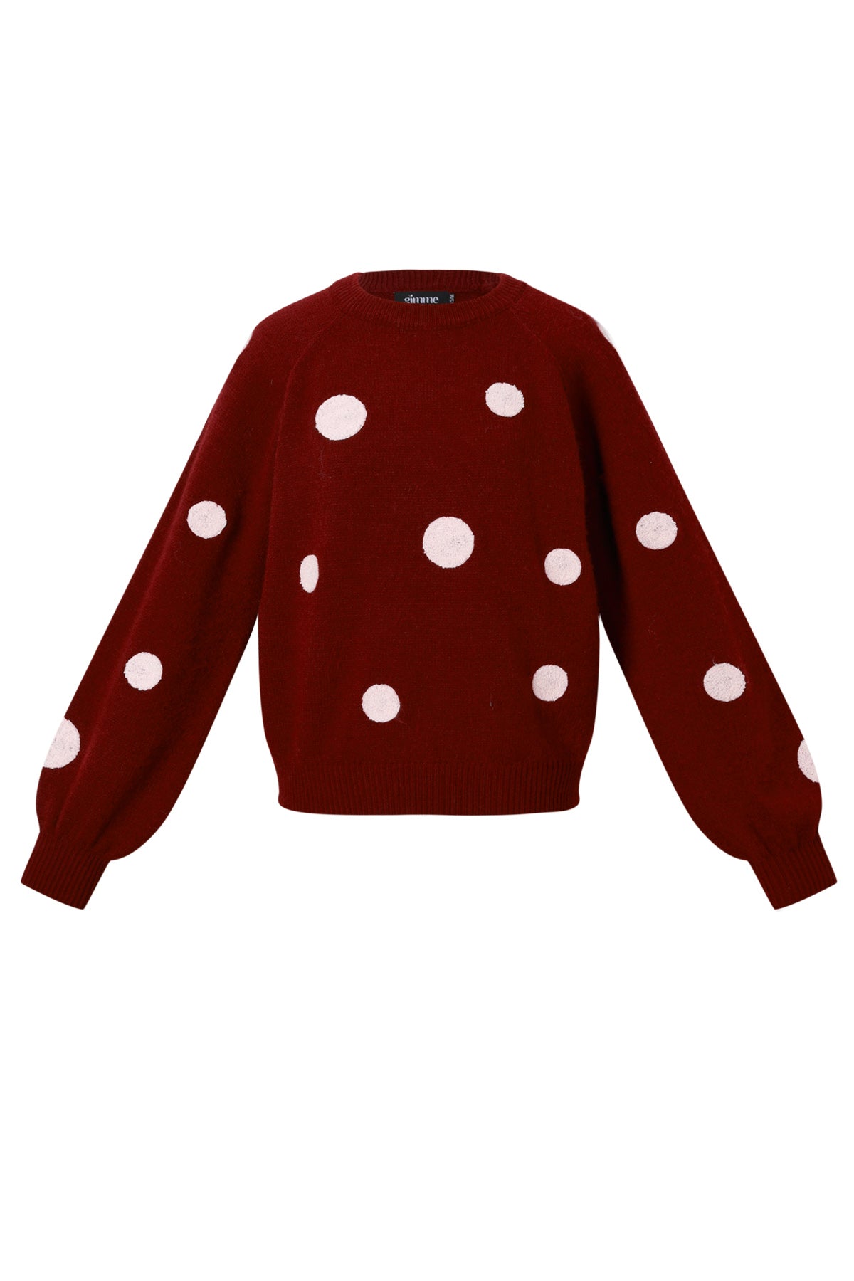 Knitted Polyester Fiber Women's Knit Sweaters Casual Polka Dots