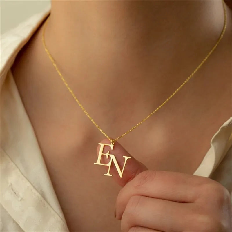 Custom Double Initial Necklace