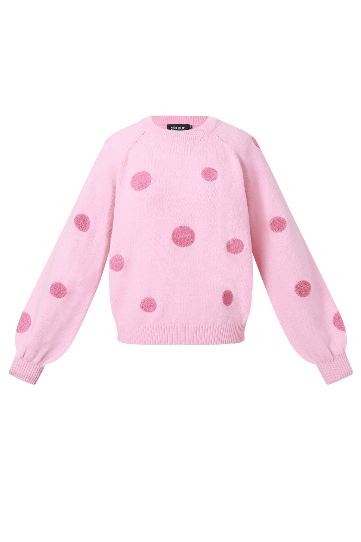 Knitted Polyester Fiber Women's Knit Sweaters Casual Polka Dots